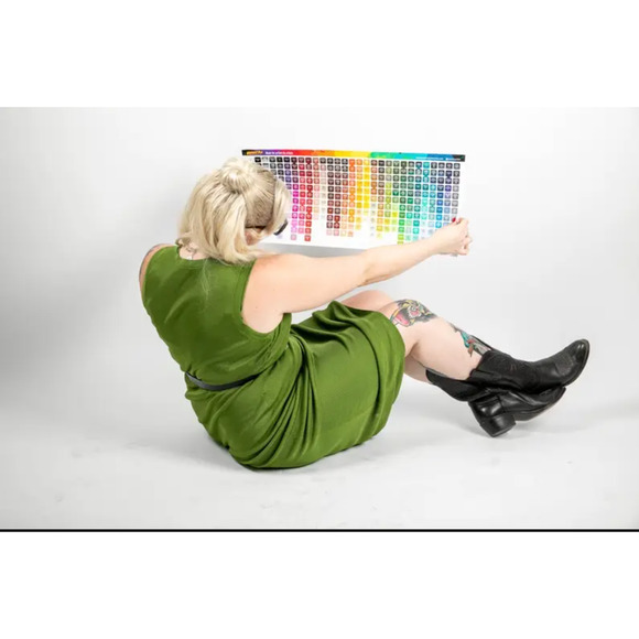 Chartreuse Knit Midi Tank Dress LARGE Bodycon Silky Ruched Designer $445 - Picture 8 of 10